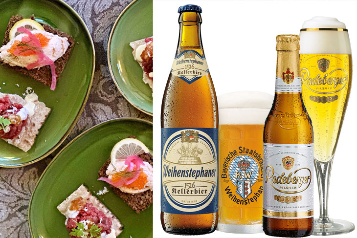 Weihenstephaner Rellerbier och Radeberger Pilsner 