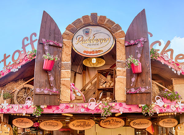 Radeberger pilsner signal på typisk tysk krog